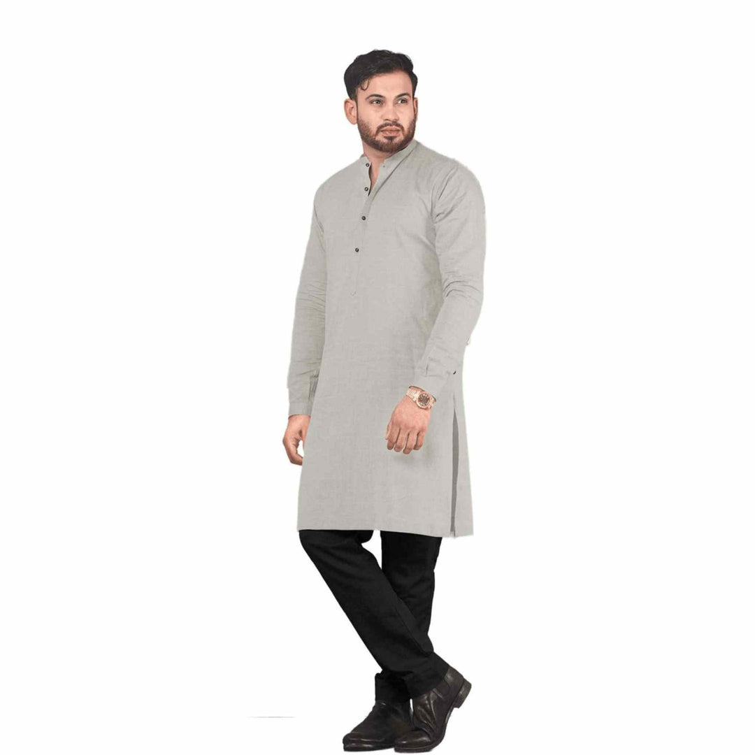 Hemploom - Festive Hemp Kurta in Grey ColourMen's WearHemploom - Festive Hemp Kurta in Grey Colour | Hemp Clothing for Men