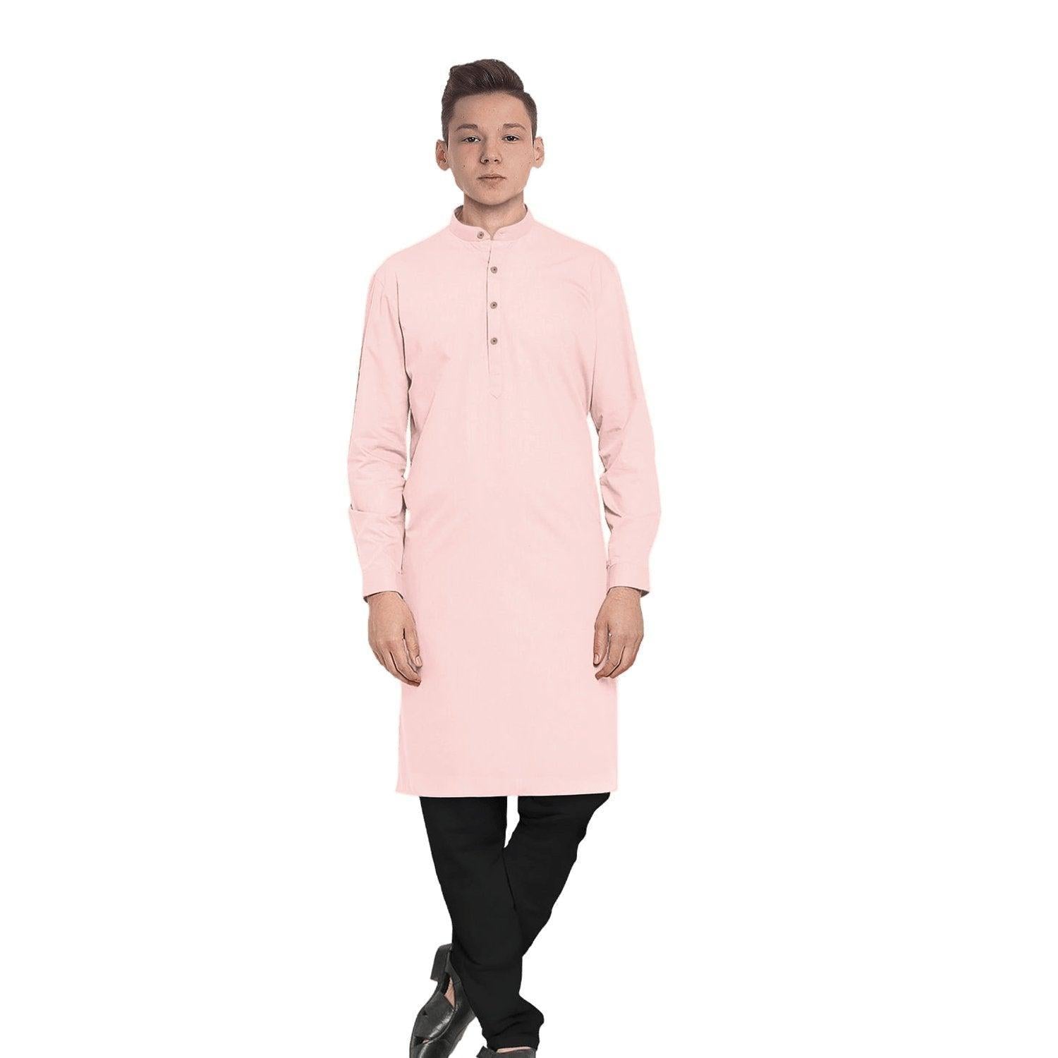 Hemploom - Festive Hemp Kurta in Light Pink.