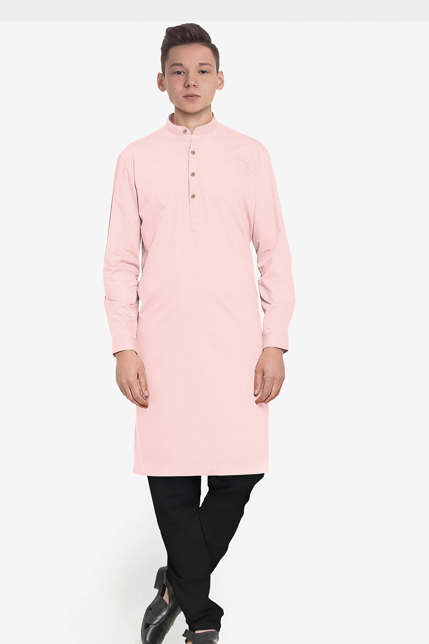 Hemploom - Festive Hemp Kurta in Light Pink - CBD Store India