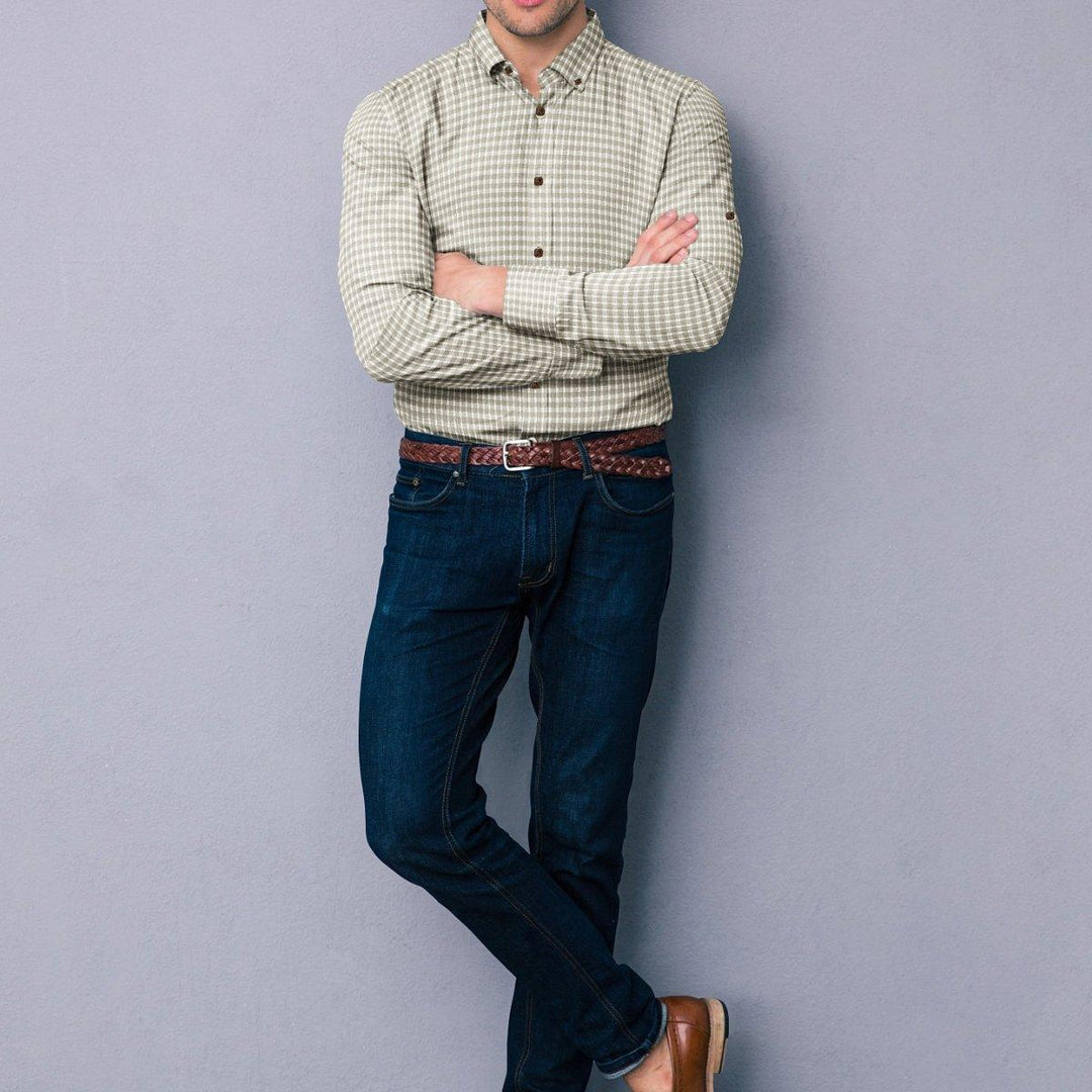 Hemploom - Minimalist Pure Hemp Shirt in Stripes - 963Men's WearHemploom - Minimalist Pure Hemp Shirt in Stripes - 963