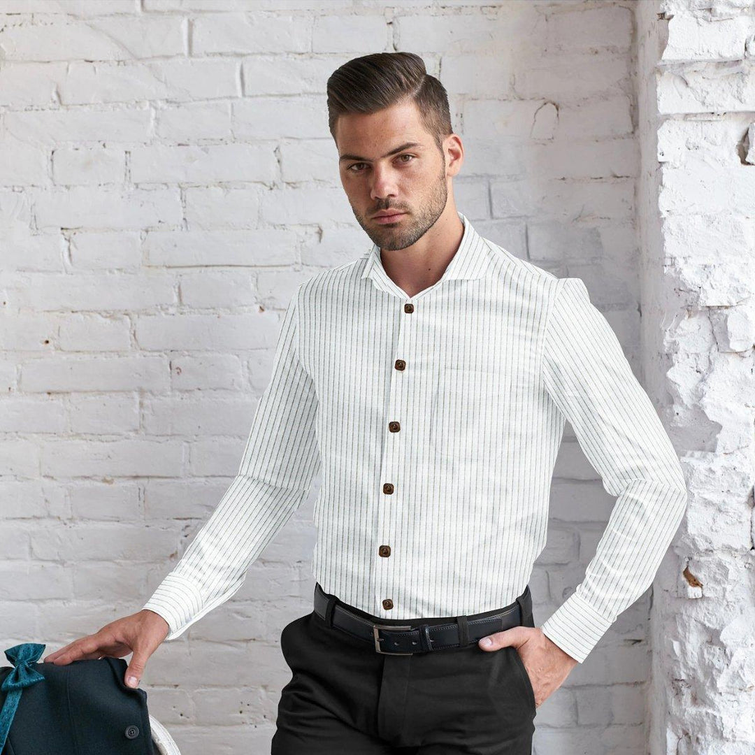 Hemploom - Minimalist Pure Hemp Shirt in Stripes - 983Men's WearHemploom - Minimalist Pure Hemp Shirt in Stripes | Hemp Clothing