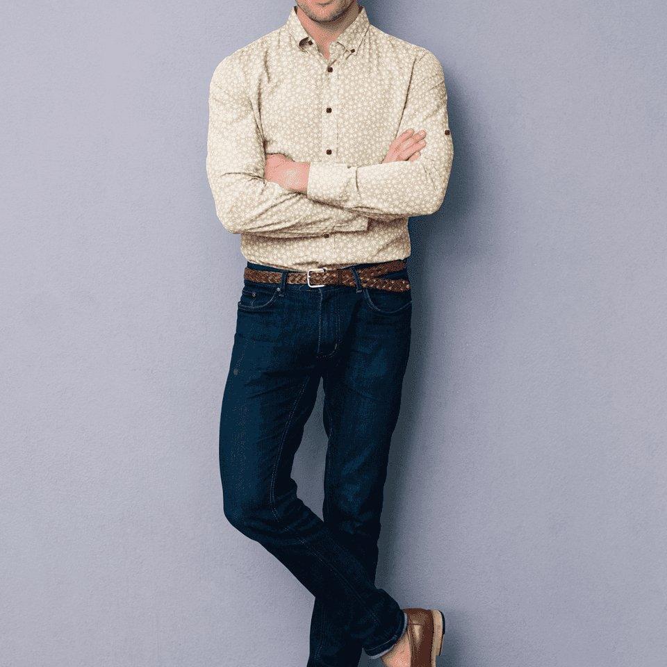 Hemploom - Nature-Inspired Hemp Shirt in Leaf Print.