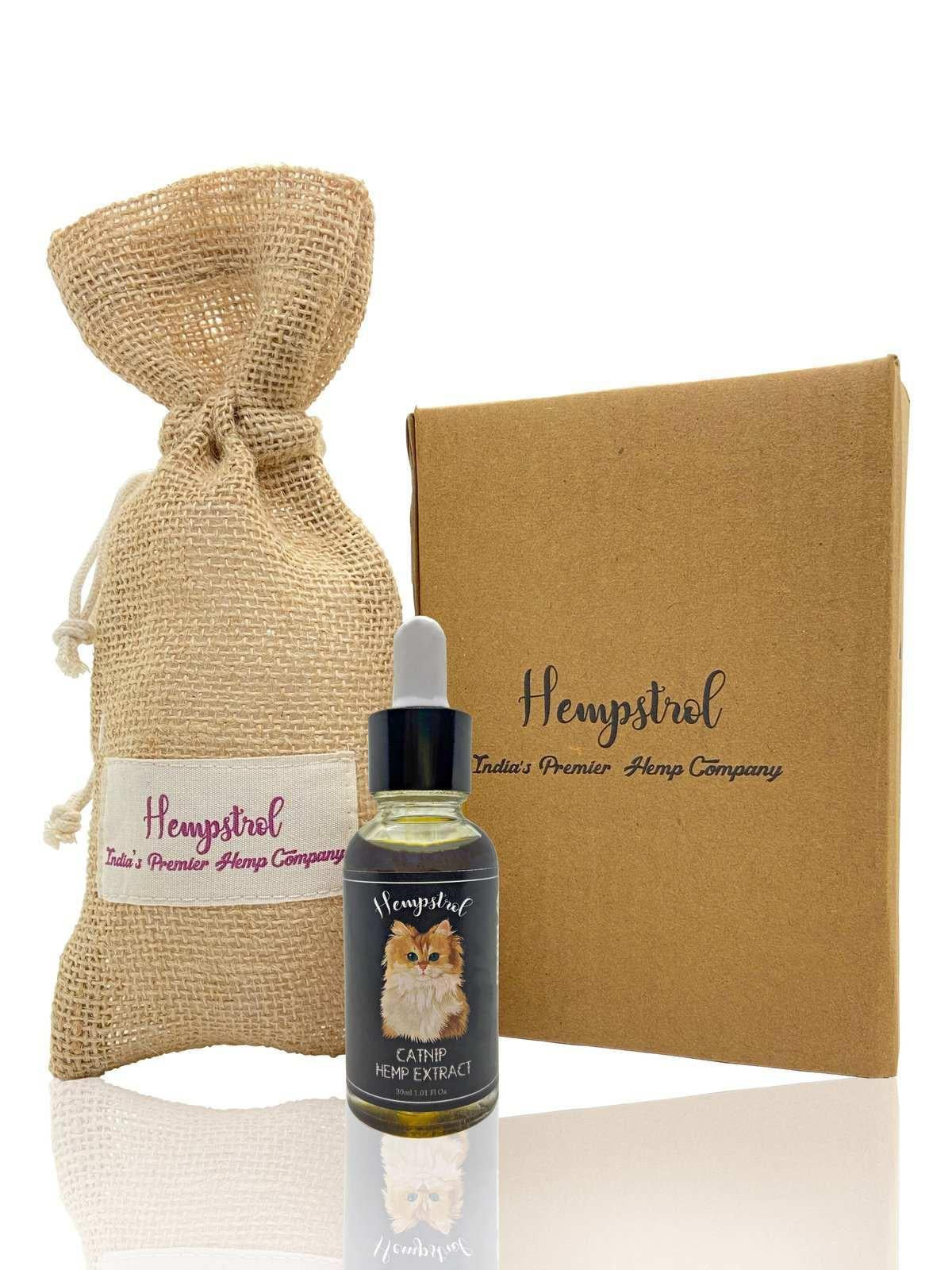 Hempstrol CBD Oil for Cats with Catnip Extract 300mg Tincture.