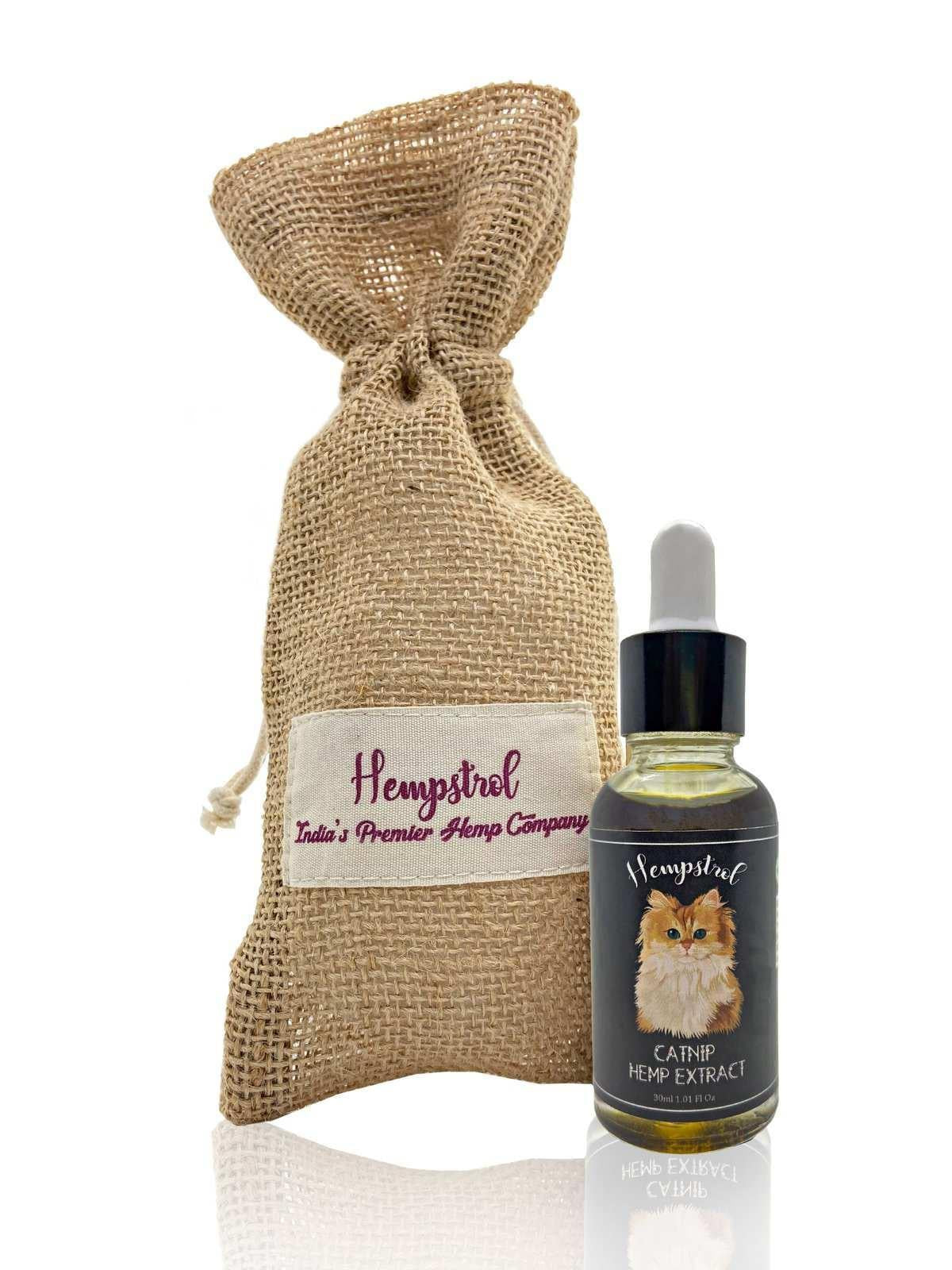 Hempstrol CBD Oil for Cats with Catnip Extract 300mg Tincture.