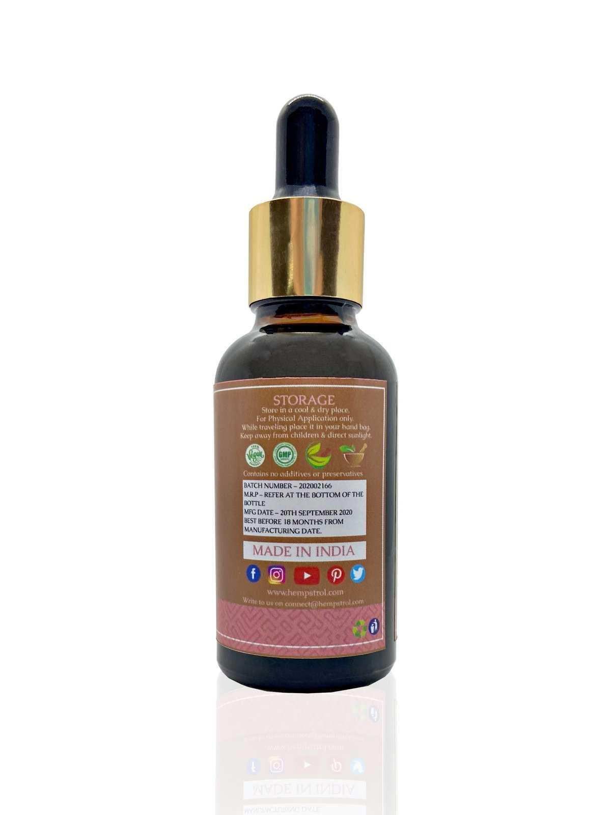 Hempstrol Natural Aromatherapy Migraine & Cold Relief Oil.