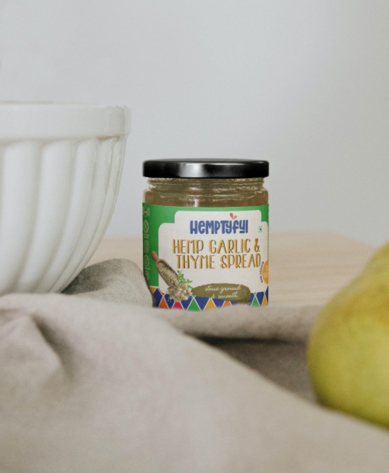 Hemptyful - Garlic & Thyme Hemp Spread (180gm) - CBD Store India