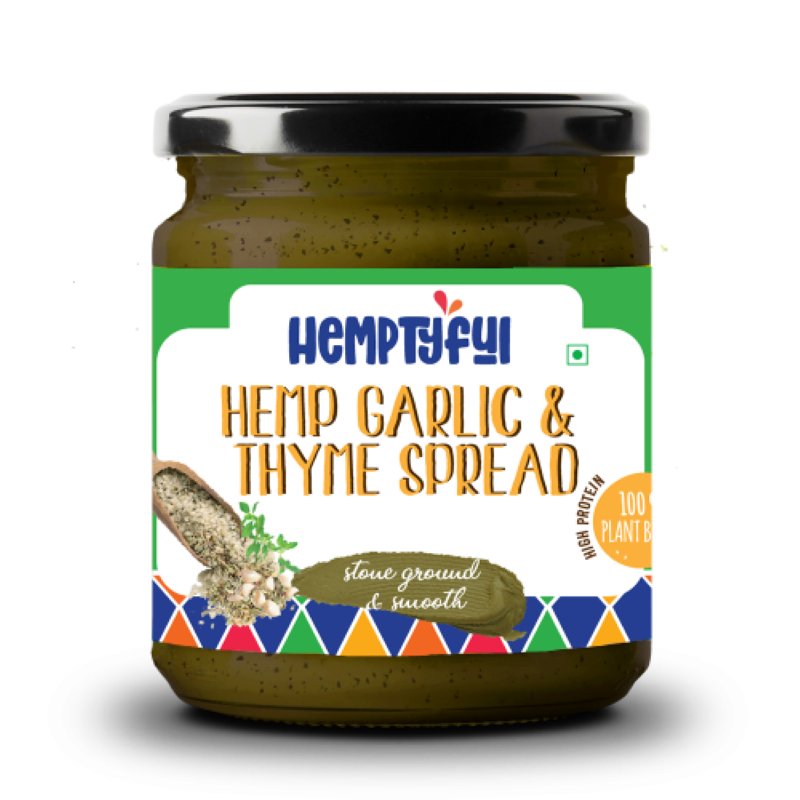Hemptyful - Garlic & Thyme Hemp Spread (180gm) - CBD Store India