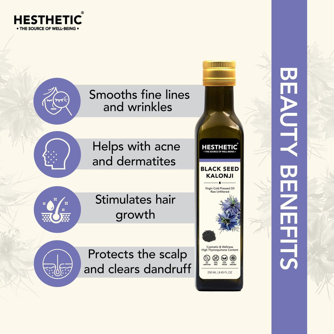 Hesthetic Cold Press Black Cumin Seed (Kalonji) OilHealth CareHesthetic Cold Press Black Cumin Seed (Kalonji) Oil