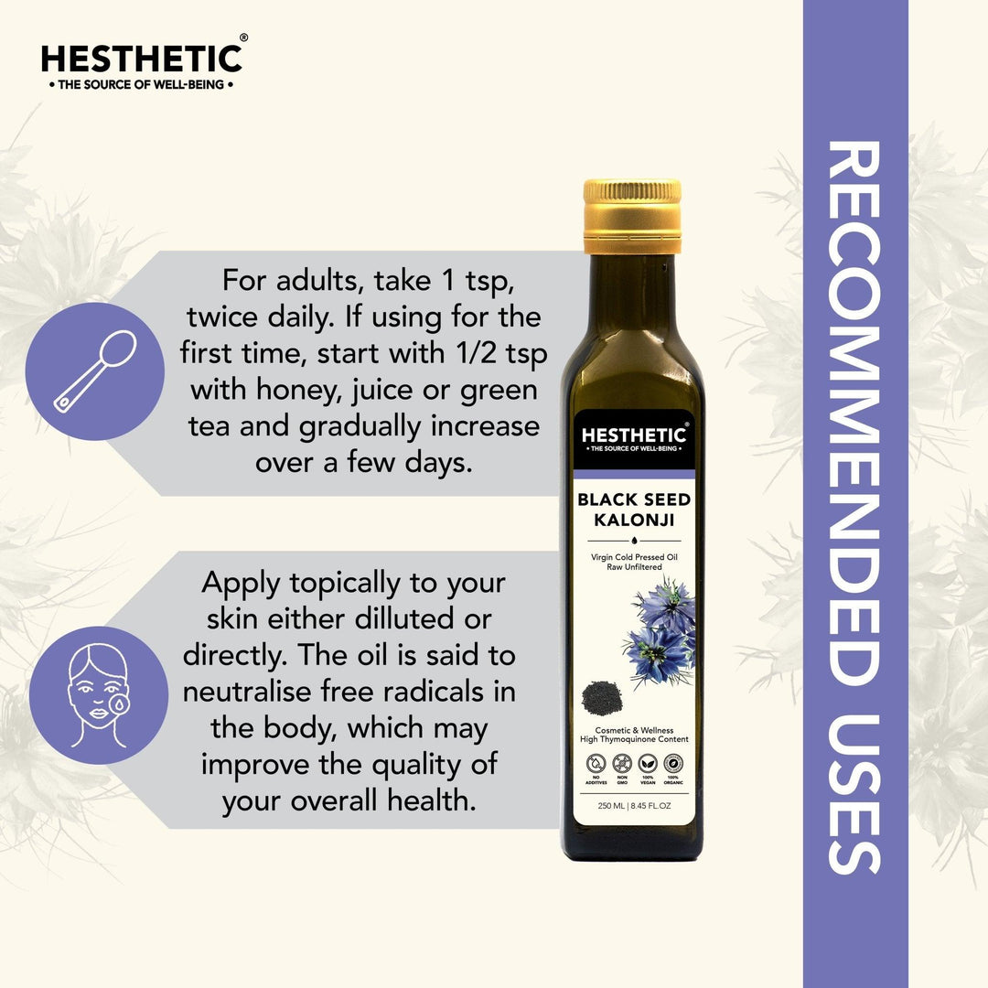 Hesthetic Cold Press Black Cumin Seed (Kalonji) OilHealth CareHesthetic Cold Press Black Cumin Seed (Kalonji) Oil