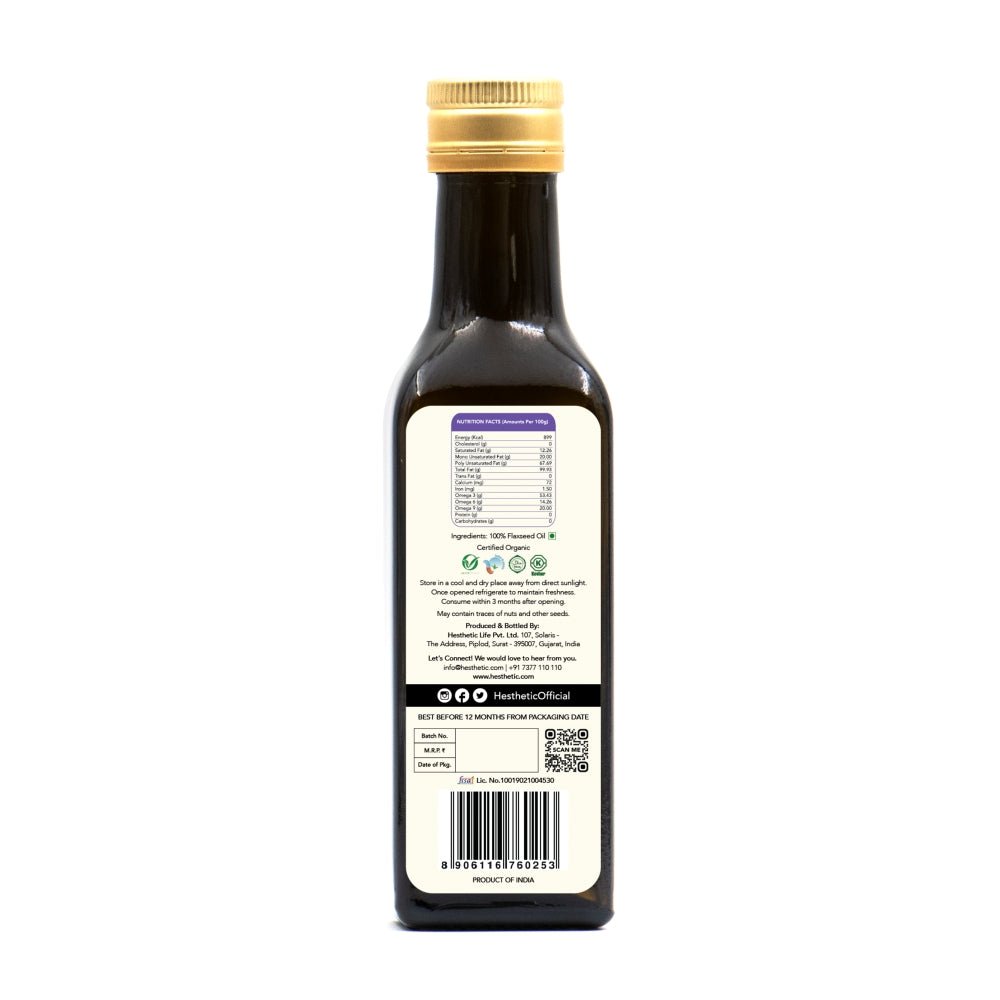 Hesthetic Cold Press Flaxseed Oil - CBD Store India