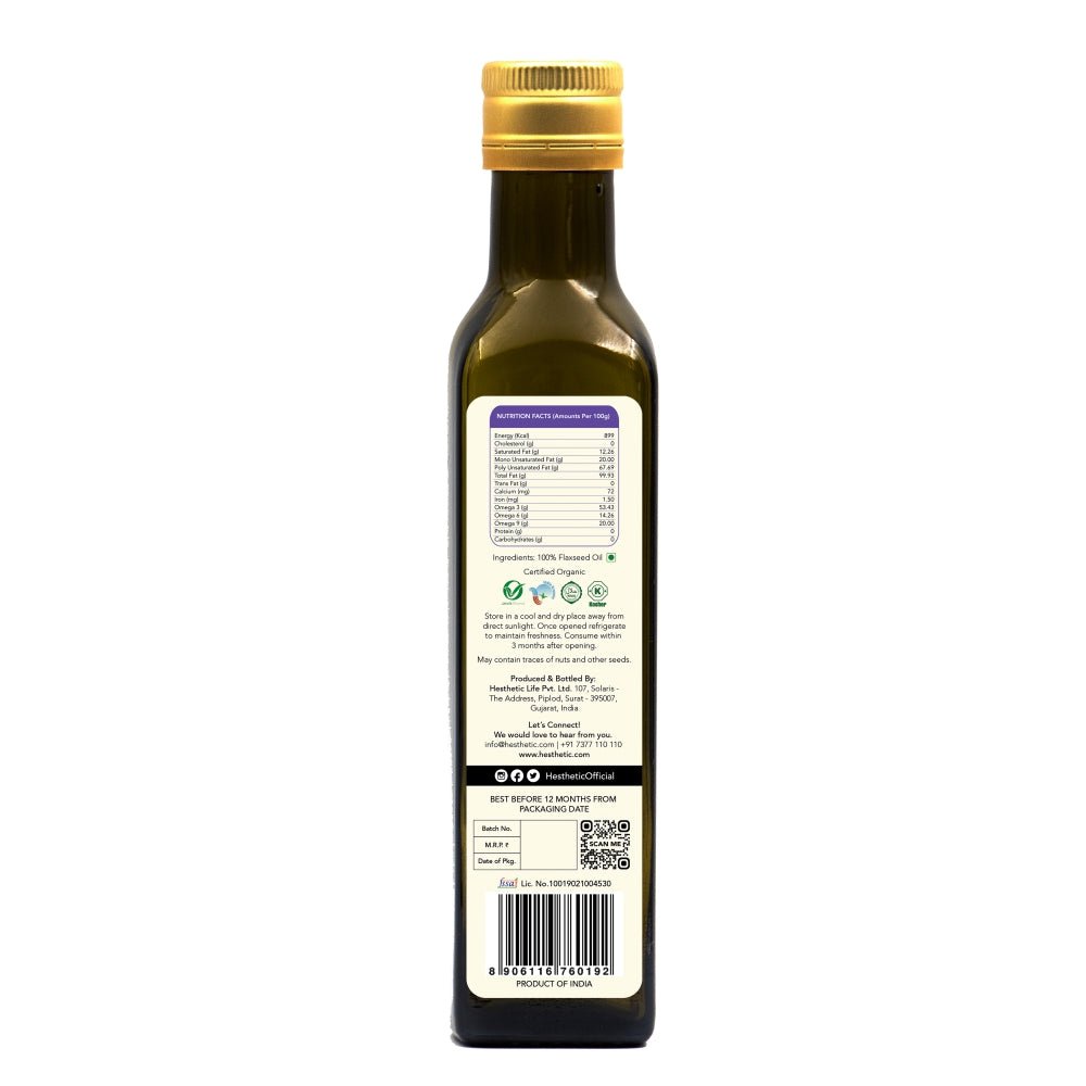 Hesthetic Cold Press Flaxseed Oil - CBD Store India