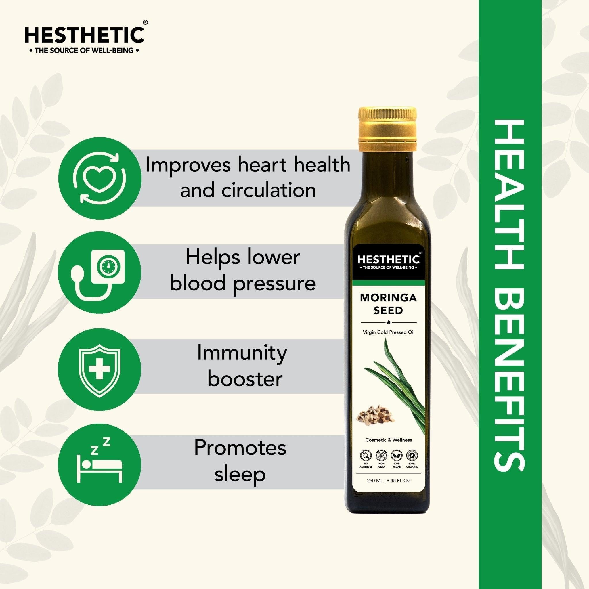 Hesthetic Cold Press Moringa Seed Oil.