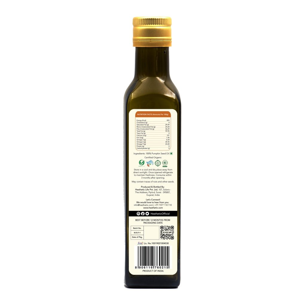 Hesthetic Cold Press Pumpkin Seed Oil - CBD Store India