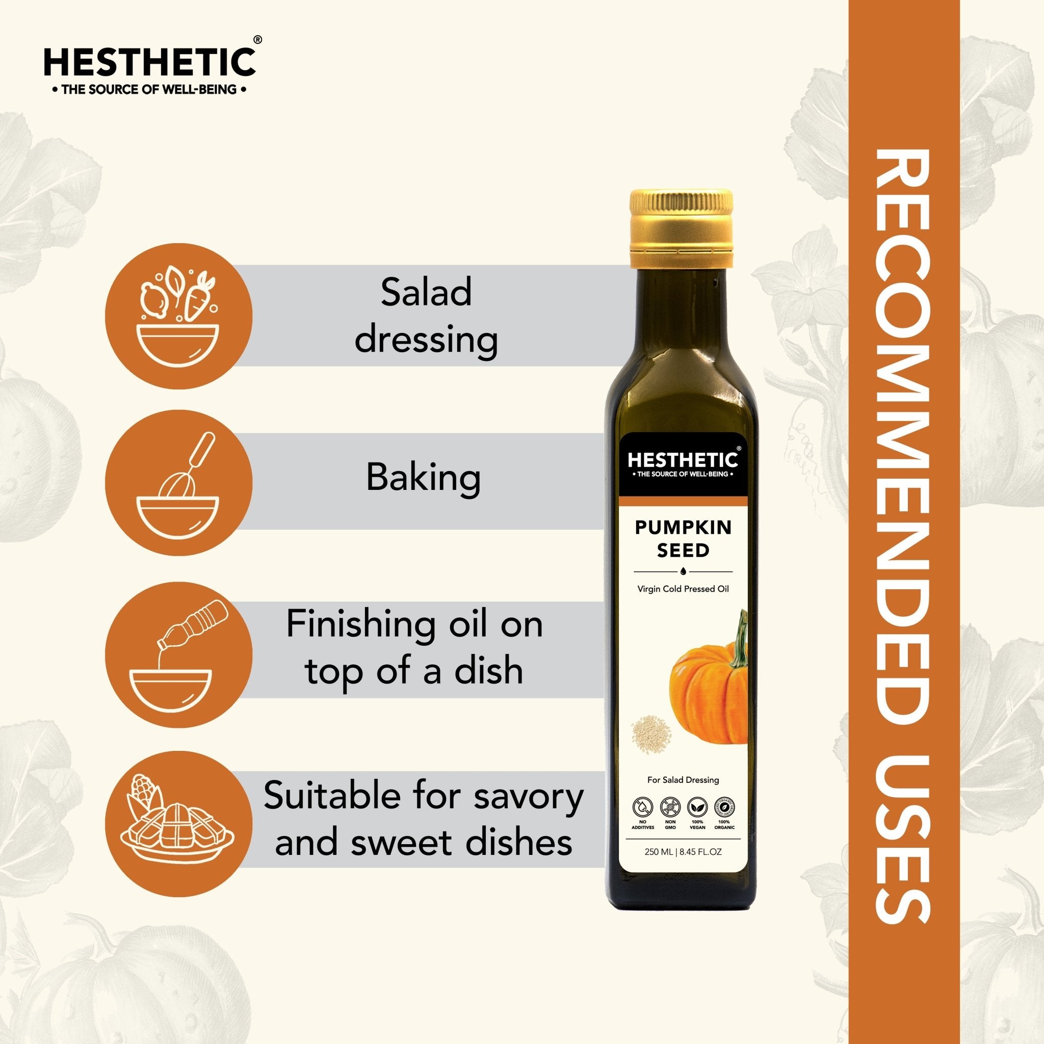 Hesthetic Cold Press Pumpkin Seed Oil - CBD Store India