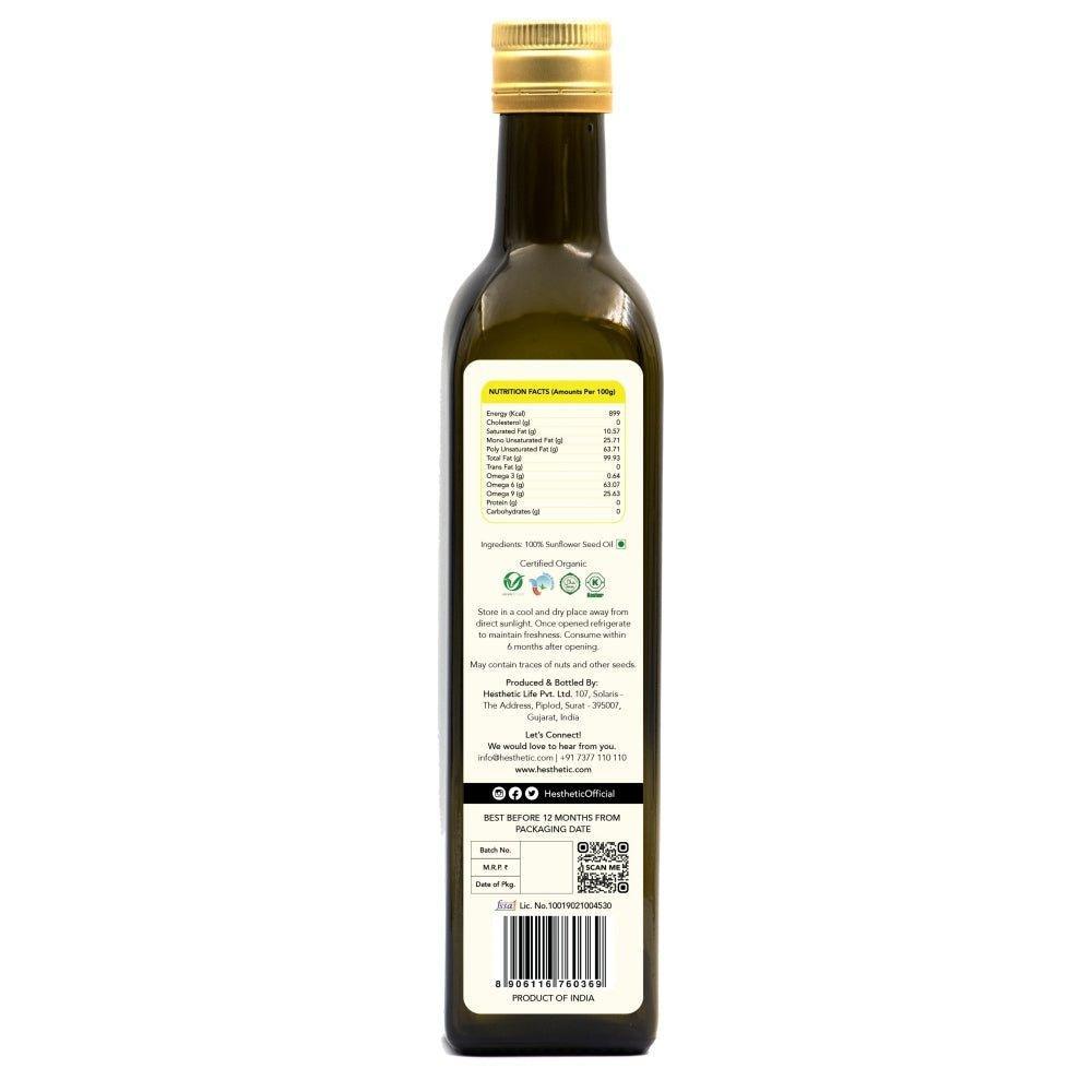 Hesthetic Cold Press Sunflower Seed Oil.