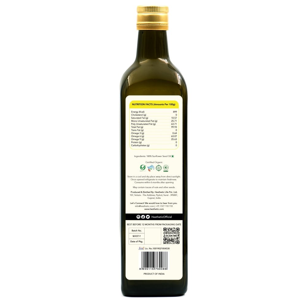 Hesthetic Cold Press Sunflower Seed Oil - CBD Store India