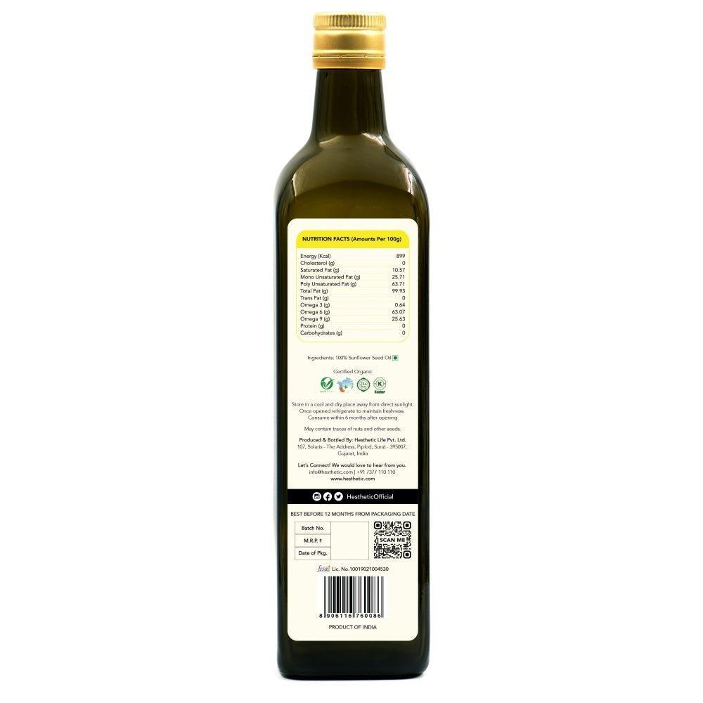 Hesthetic Cold Press Sunflower Seed Oil.