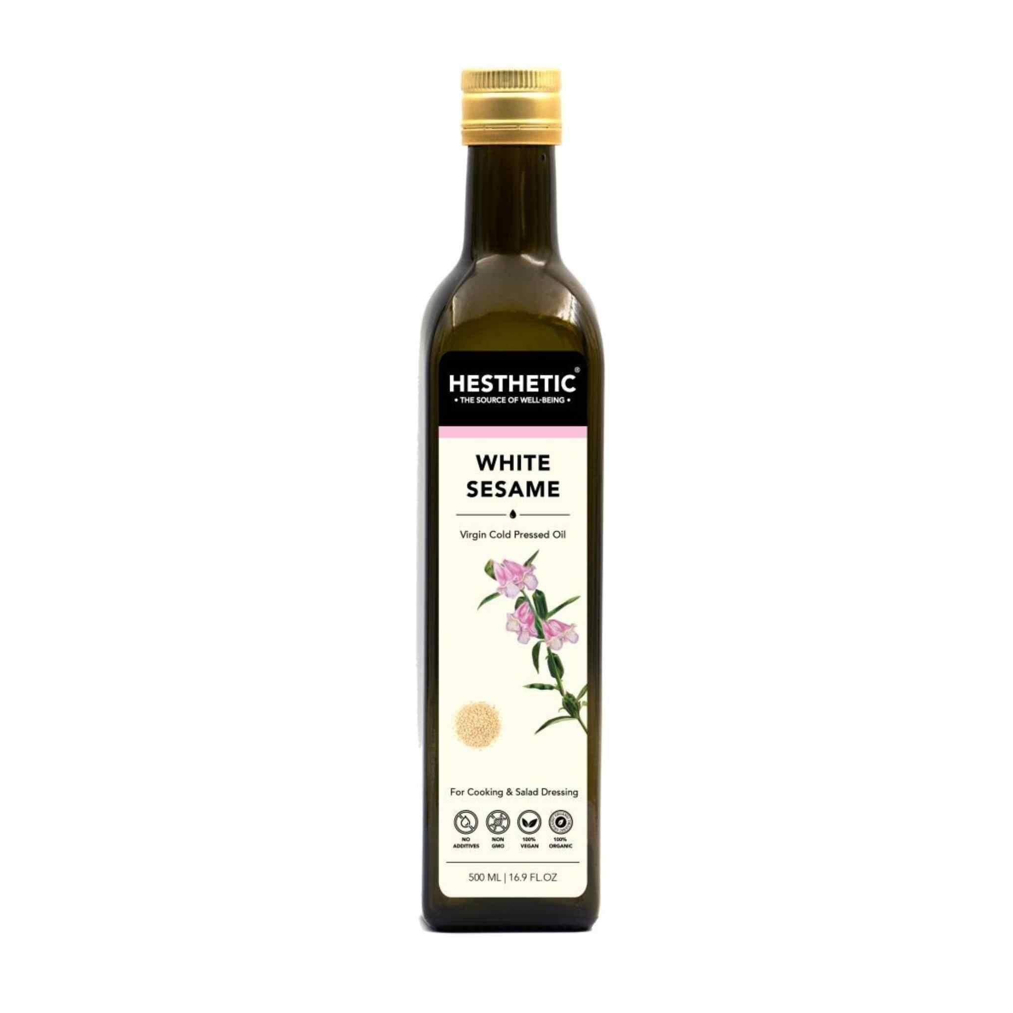 Hesthetic Cold Press White Sesame Seed Oil.