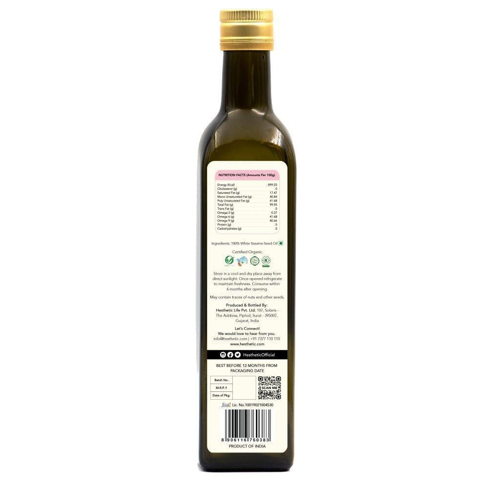 Hesthetic Cold Press White Sesame Seed Oil.