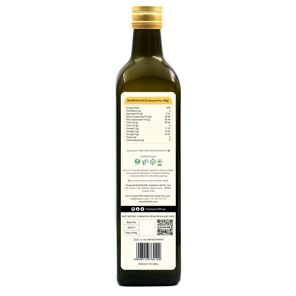 Hesthetic Cold Press Yellow Mustard Seed Oil - CBD Store India