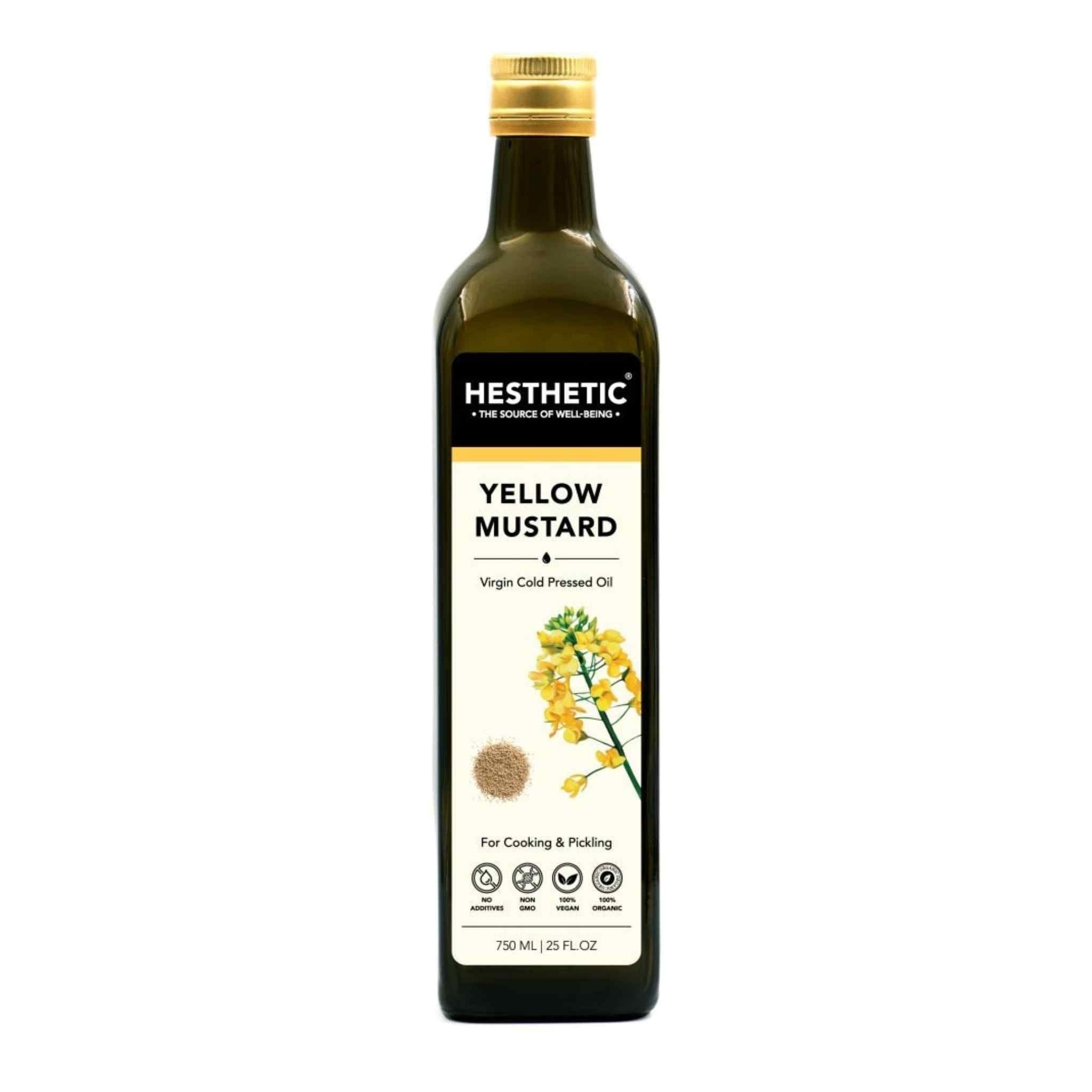Hesthetic Cold Press Yellow Mustard Seed Oil.