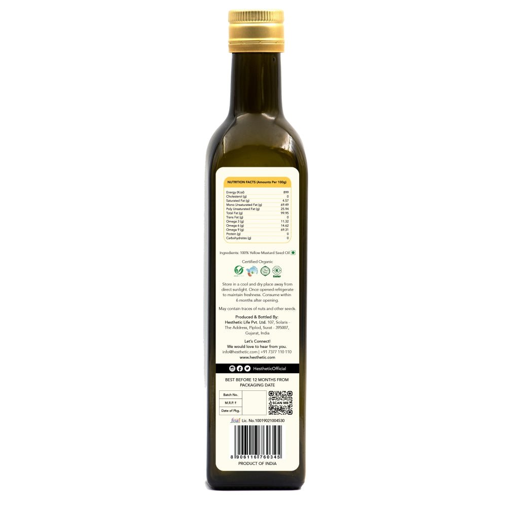 Hesthetic Cold Press Yellow Mustard Seed Oil - CBD Store India