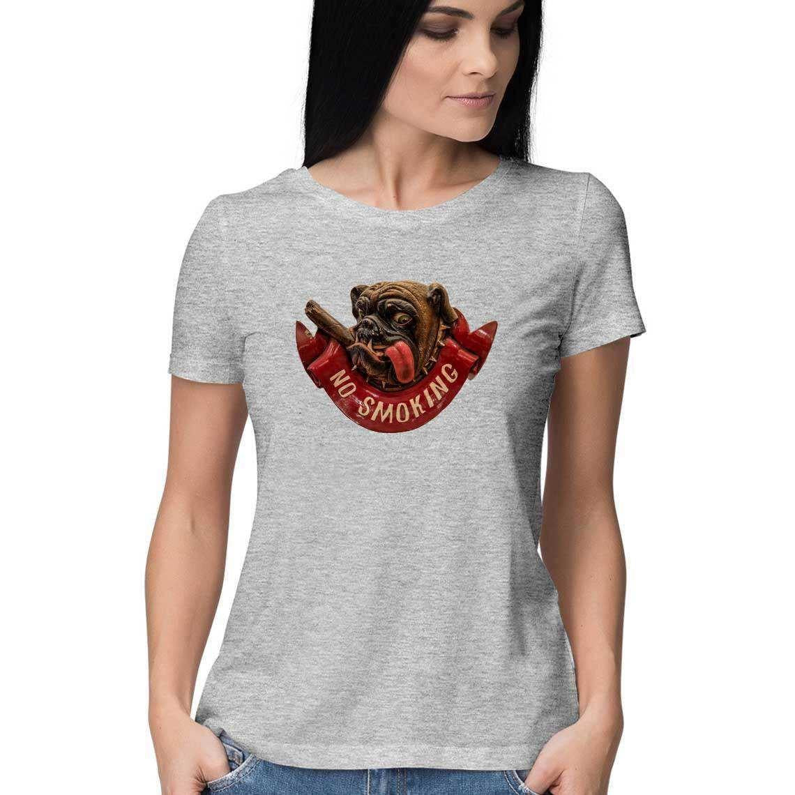 Hey Bulldog Stop Smoking Women's T-Shirt.