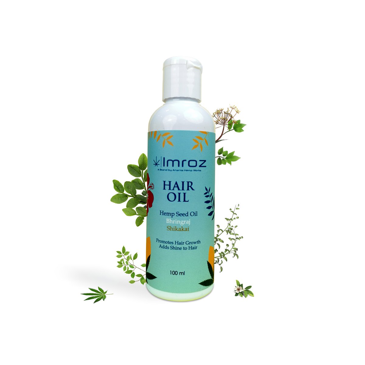 Imroz - Bhrinraj Hair Oil With Hemp Seed Oil & Shikakai - CBD Store India