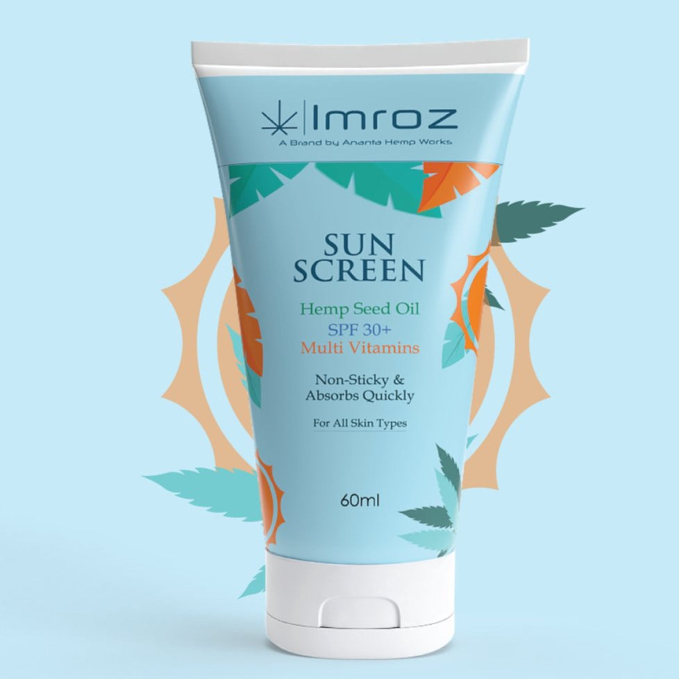 Imroz - Sunscreen SPF 30+ With Hemp Seed Oil - 60 ml - CBD Store India