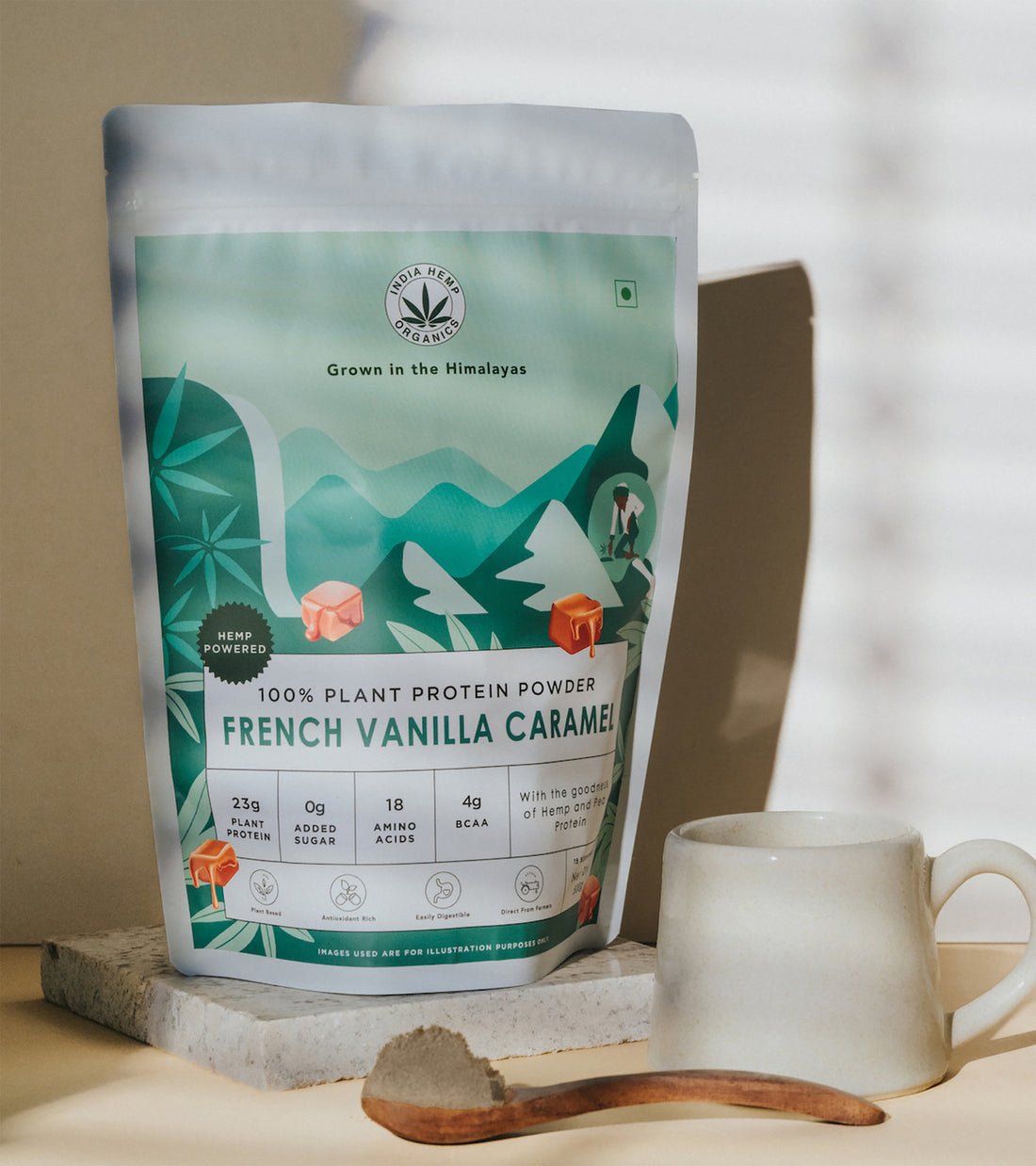 India Hemp Organics - Hemp Protein Powder - French Vanilla Caramel - CBD Store India