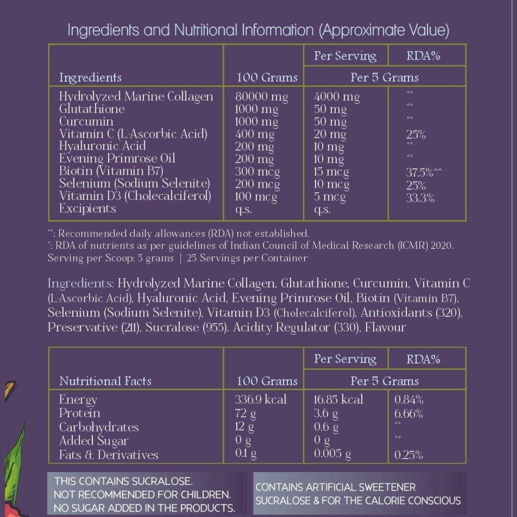 INJA Beauty Collagen for Skin, Hair & Nails, with Vit C, Glutathione,Biotin & more - Lychee FlavourBeauty CollagenINJA Beauty Collagen - Lychee Flavour | Finest Marine Collagen