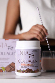 INJA Fit Marine Collagen For Skin, Joints And Muscles, With Vit C & Glucosamine - Chocolate Flavour - CBD Store India