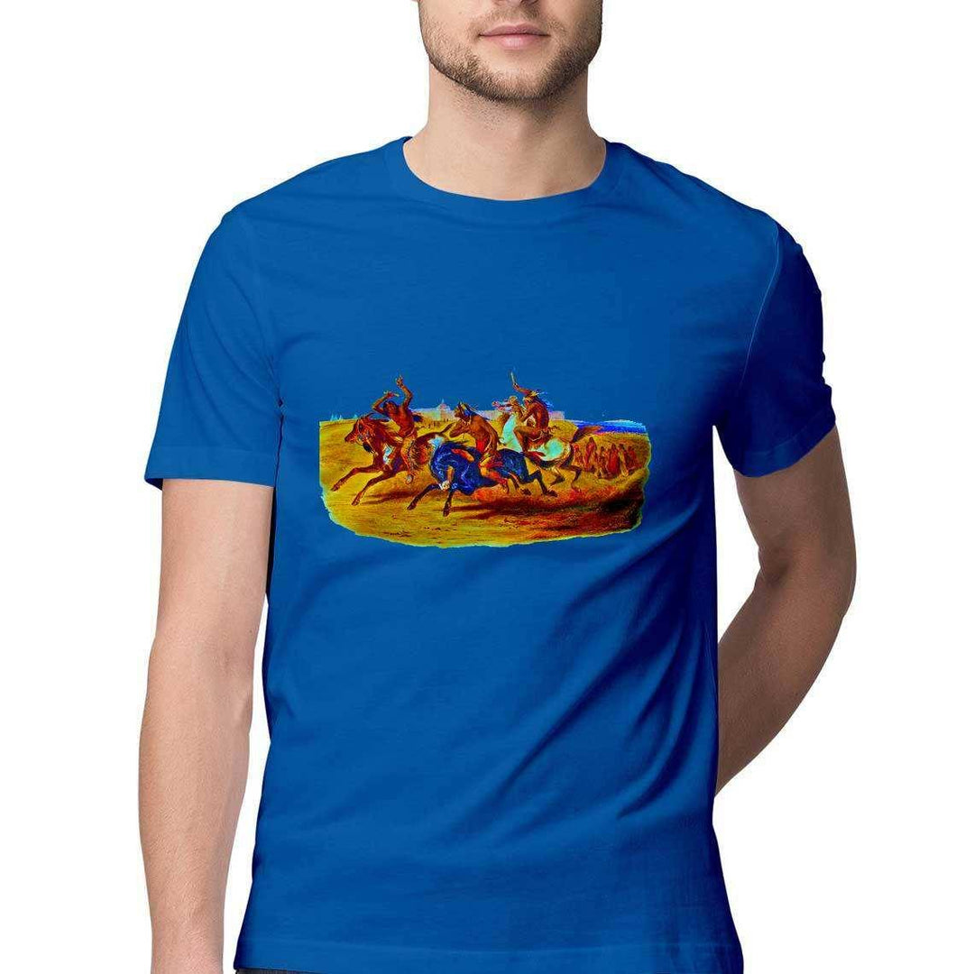 Karl Bodmer horse riding of the Sioux Men's T-ShirtClothing