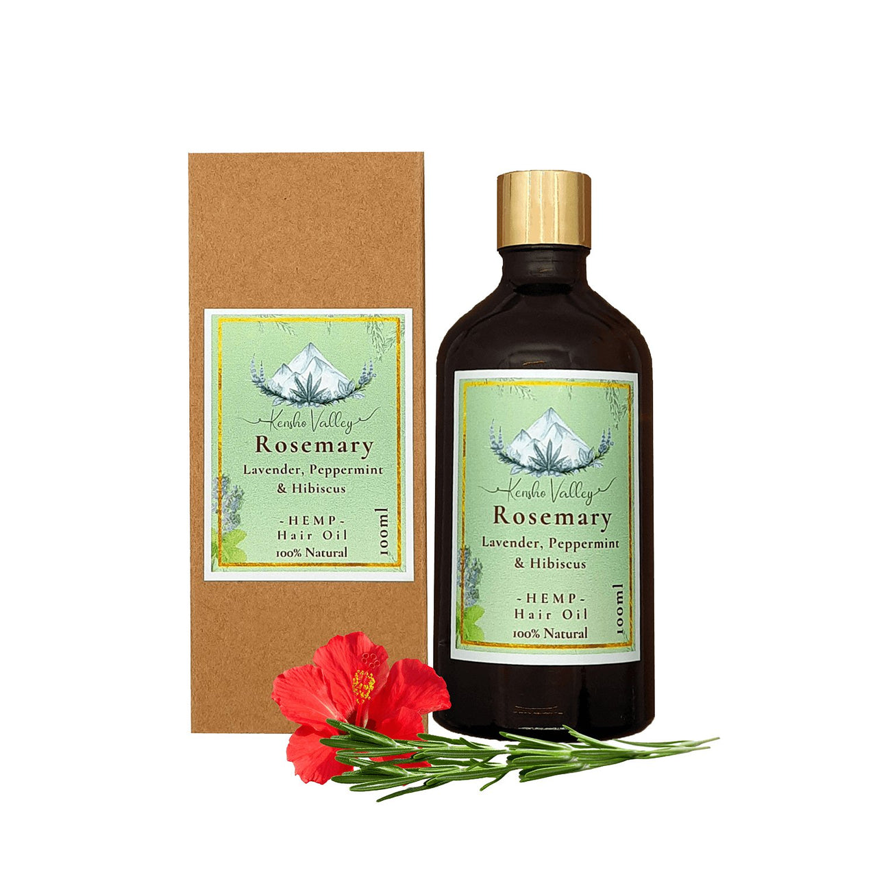 Kensho Valley Hemp Hair Oil with Rosemary, Peppermint, Lavender & Hibiscus - CBD Store India