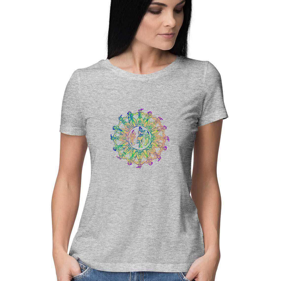 Krishna's Dance of Divine Love Women's T-Shirt - CBD Store India