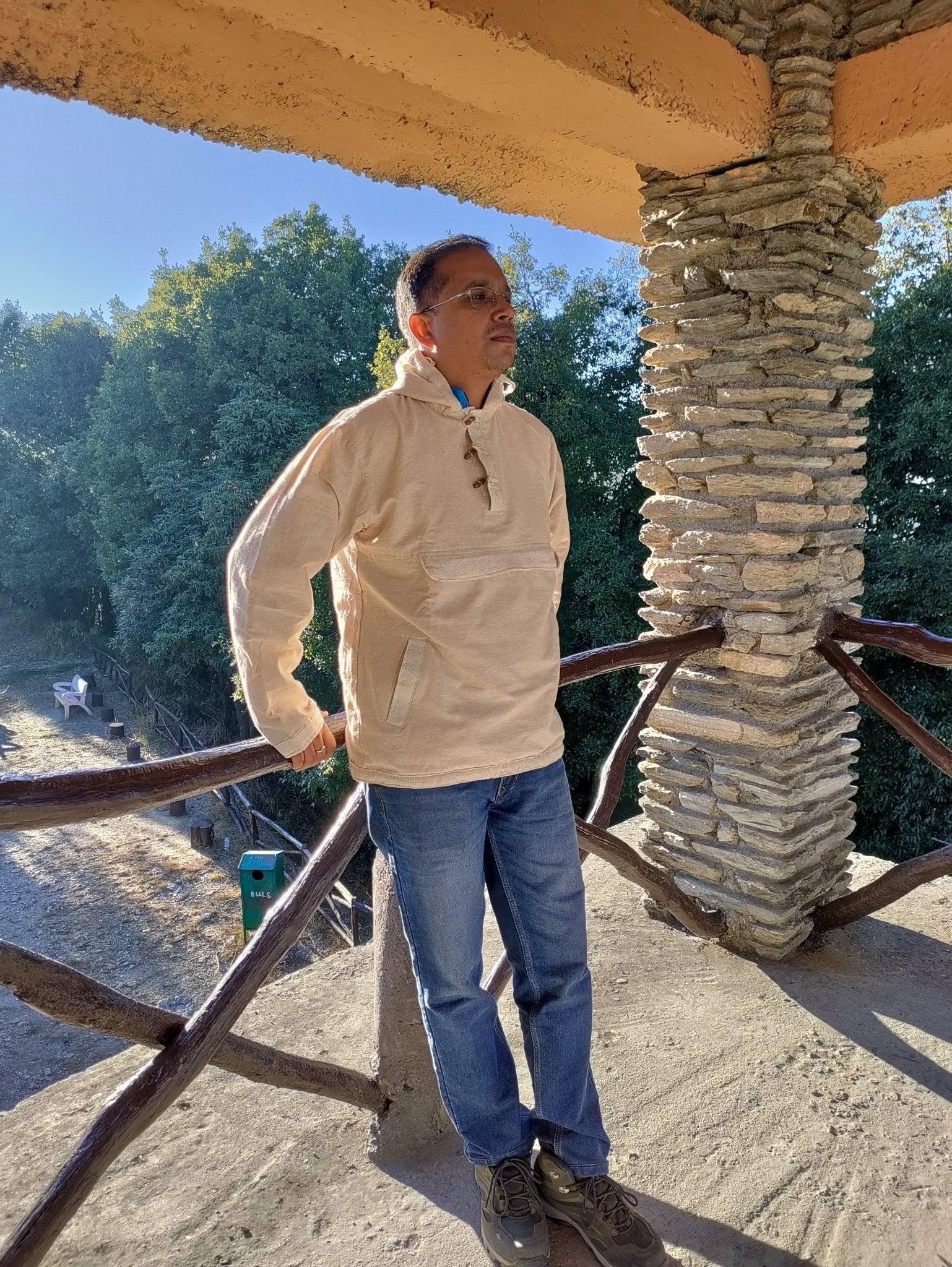 Kumaon Khand - Hemp Kangaroo Hoodie.