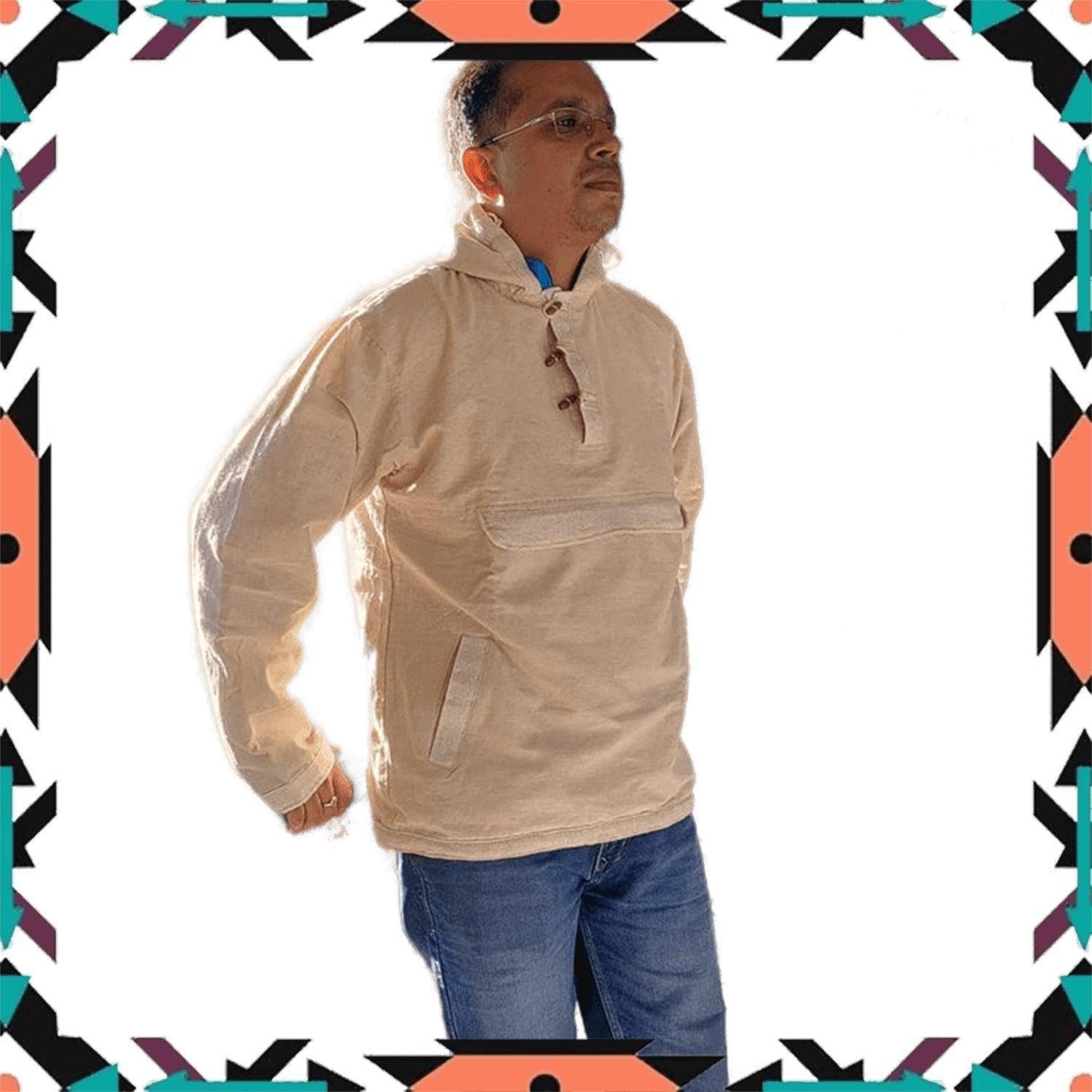 Kumaon Khand - Hemp Kangaroo Hoodie.