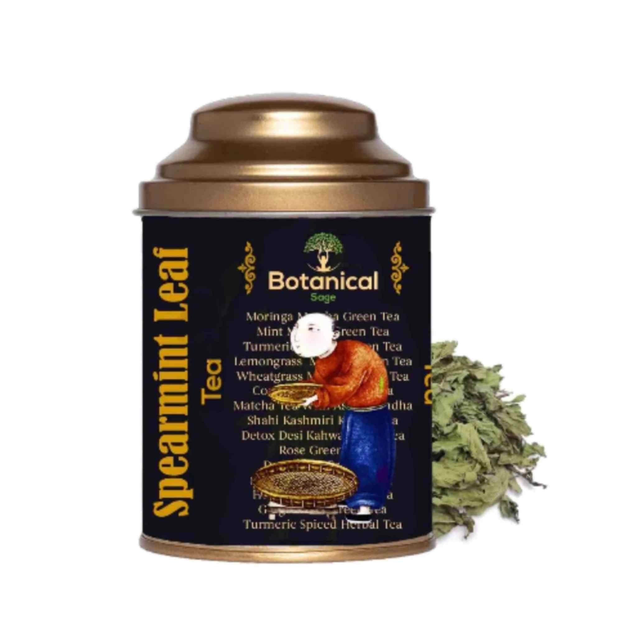 Leanbeing Healthcare - Spearmint Dried Leaves with Free Tea Infuser - CBD Store India