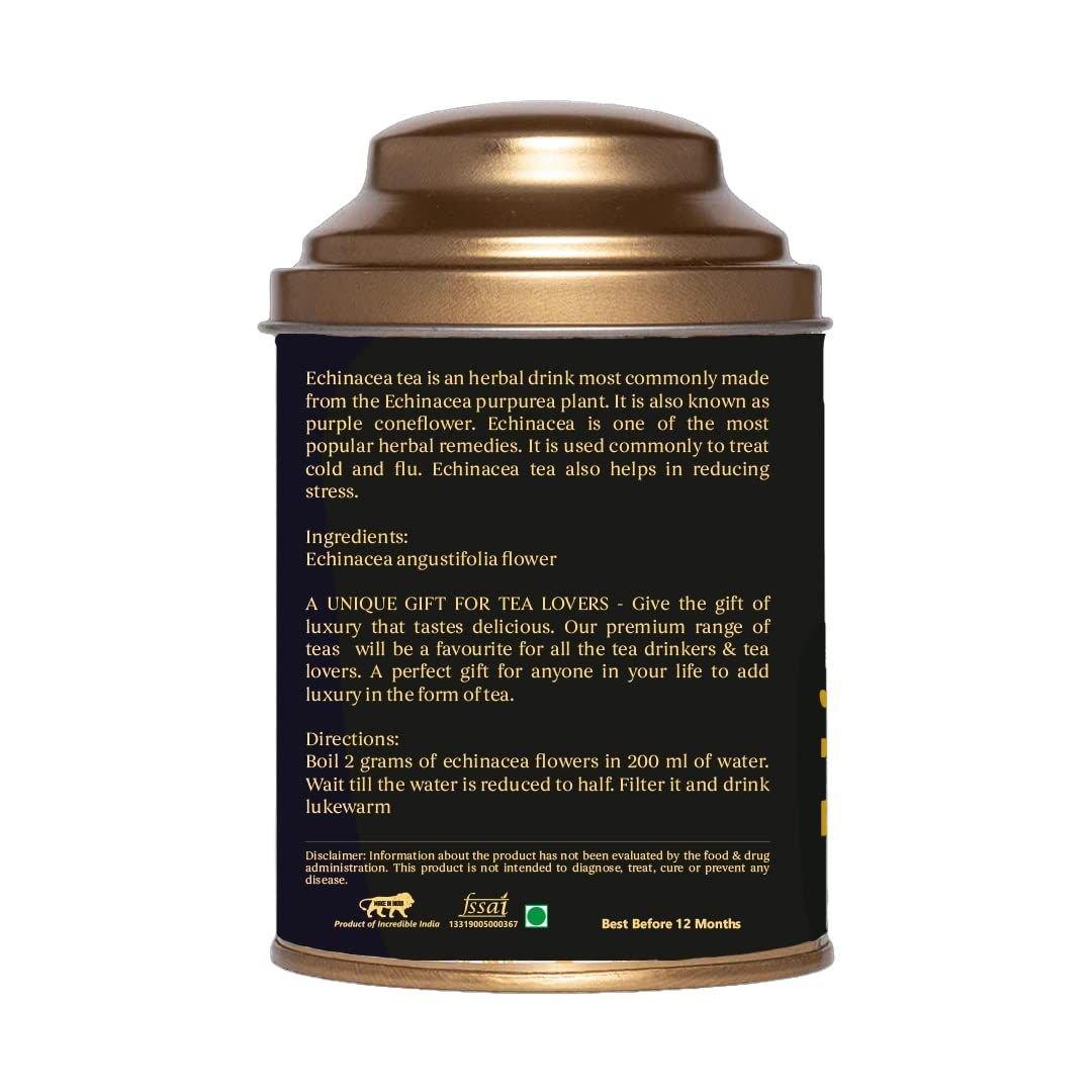 Leanbeing Herbaveda - Echinacea Angustifolia Tea Flower with Free Tea Infuser - CBD Store India