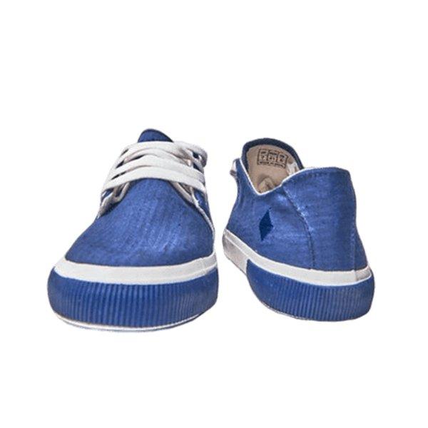 Maafaa Designs Handmade Blue Hemp Shoes - CBD Store India