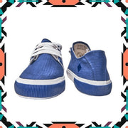 Maafaa Designs Handmade Blue Hemp Shoes - CBD Store India