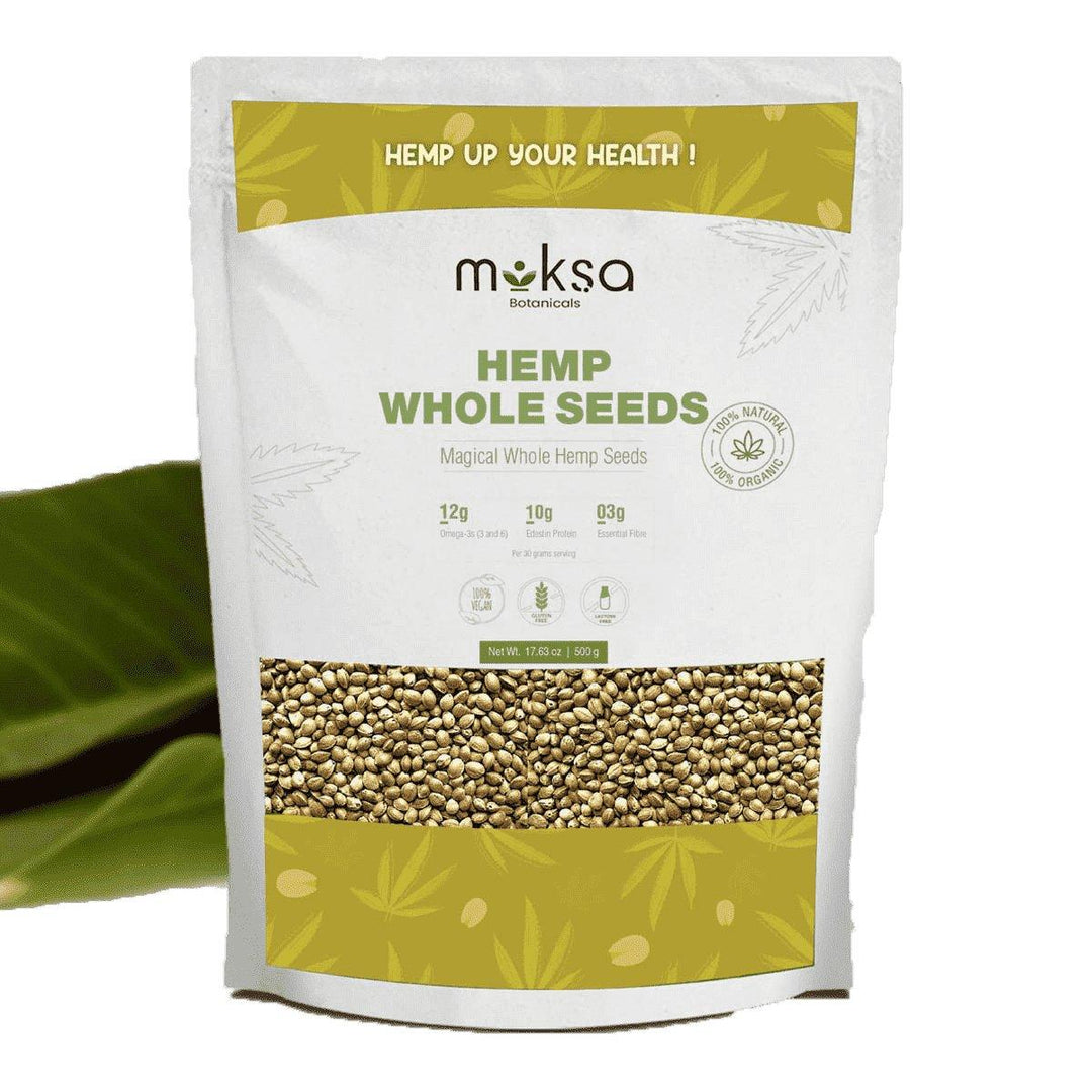 Moksa Botanicals Hemp Whole SeedsFitness & NutritionMoksa Botanicals - Hemp Whole Seeds Benefits | Nutritious Snack