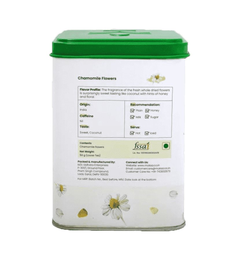 Moksa Chamomile Flower Herbal Tea - CBD Store India