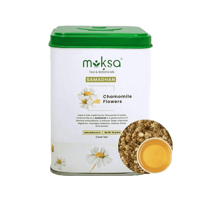 Moksa Chamomile Flower Herbal TeaChamomile Flowers Tea | Good Sleep Tea | Stress Relief Tea | CBD Store