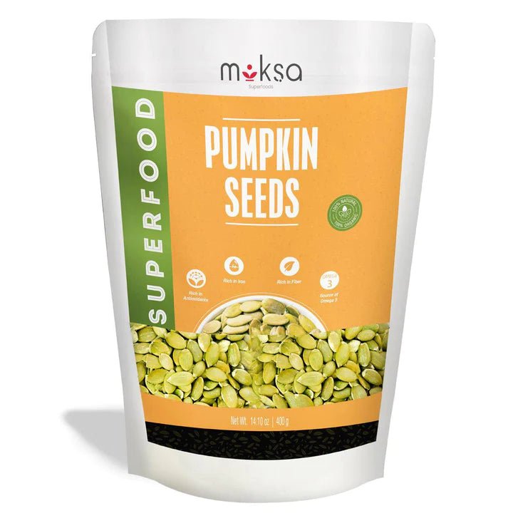 Moksa Edible Pumpkin Seeds | High in Protein & Potassium | Boosts Metabolism - CBD Store India