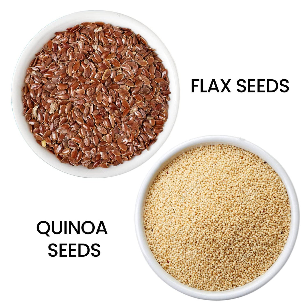 Moksa Flax Seed and Quinoa COMBO (400g x 2)Health CareFlax and Quinoa Seeds For Eating | Heart-Healthy Best for Weight Loss 