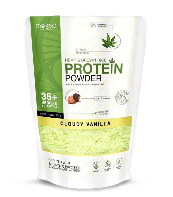 Moksa - Hemp and Brown Rice Protein Powder - CBD Store India