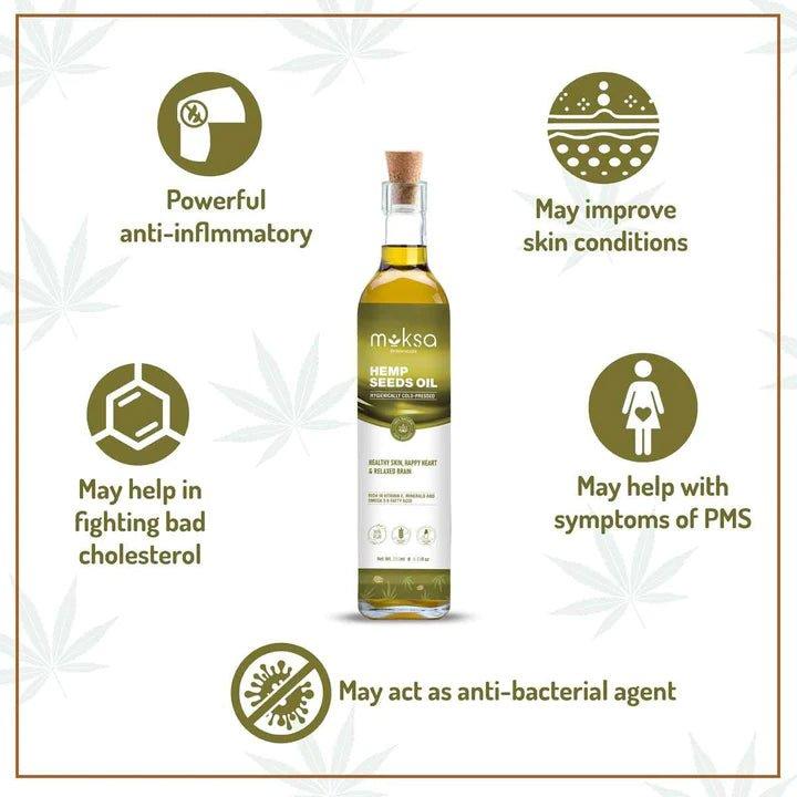 Moksa - Hemp Seed OilHemp oilMoksa - Hemp Seed Oil | Boosts Heart Function and Immunity