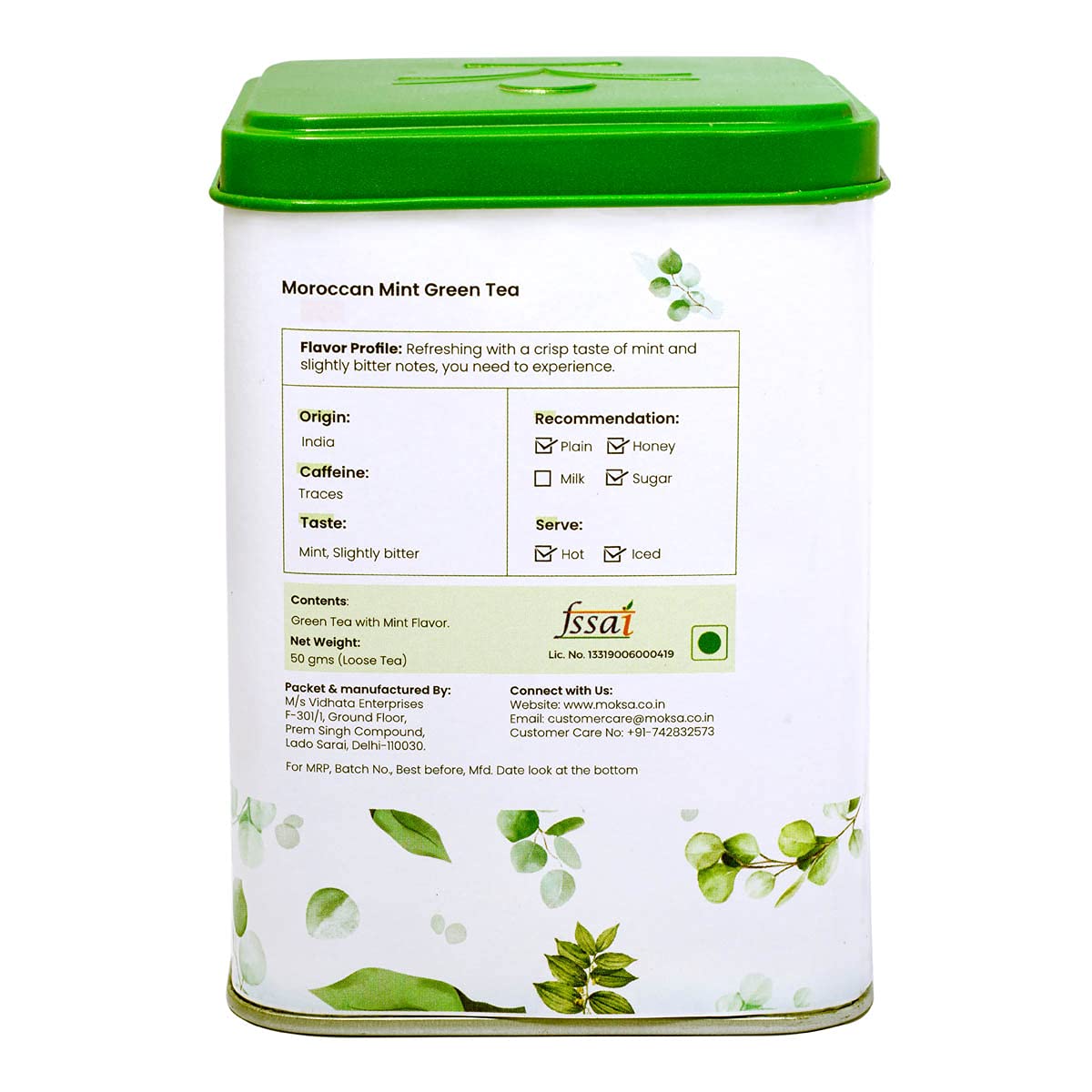 Moksa Moroccan Mint Green Tea - CBD Store India