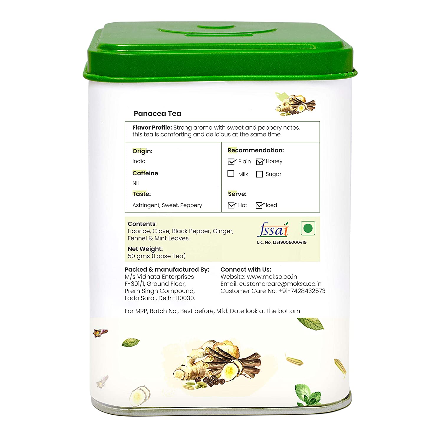 Moksa Panacea Herbal Tea - Kadha Tea - CBD Store India